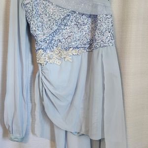 Light Blue Weissman ice skating / dance costume